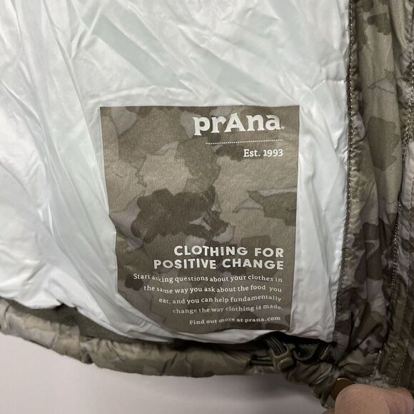 PRANA Puffer Vest Women Medium Green Wildflower NEW Hellebore Down Filled Zip-Up - Picture 12 of 16